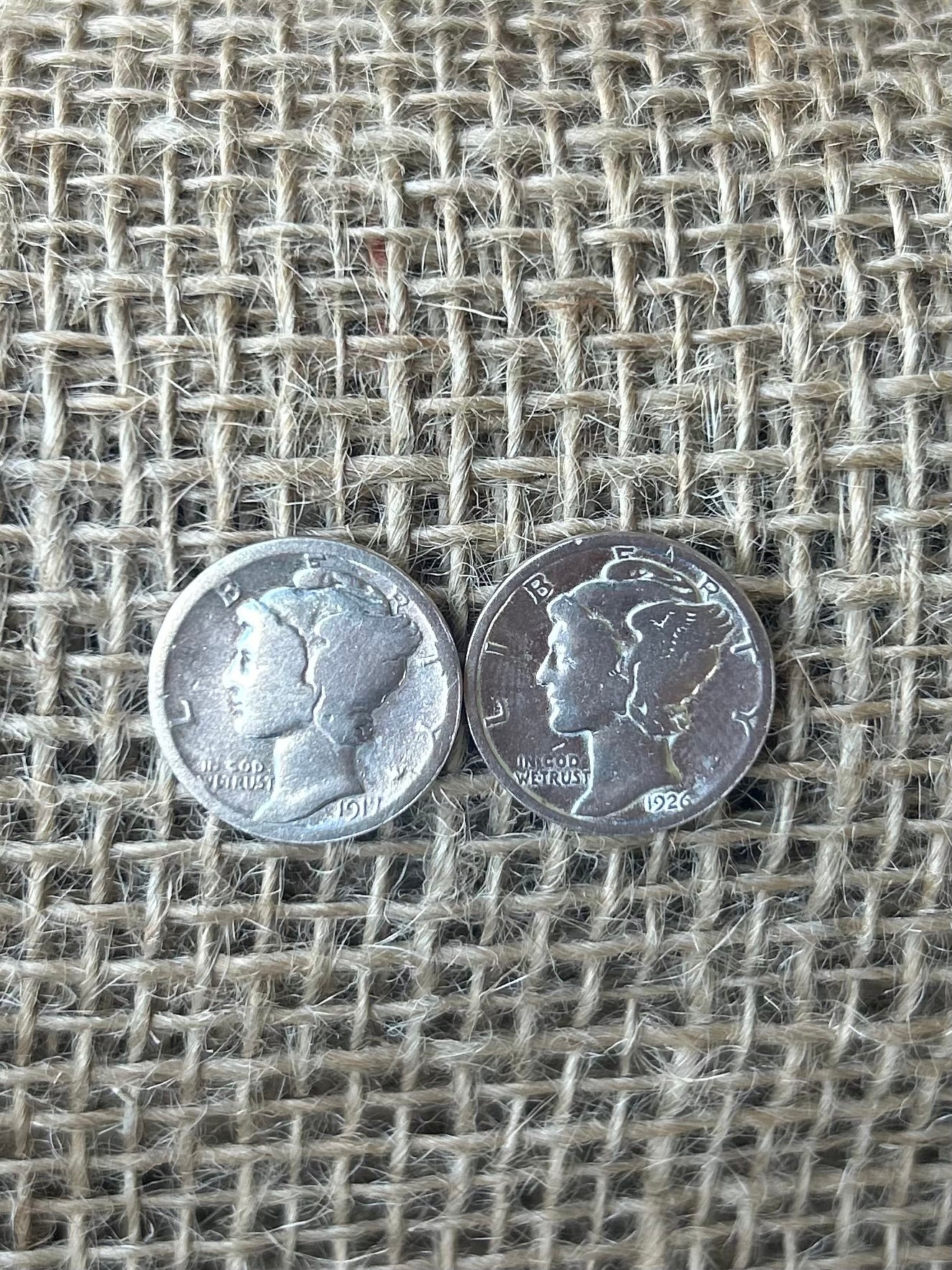 Coin stud earrings