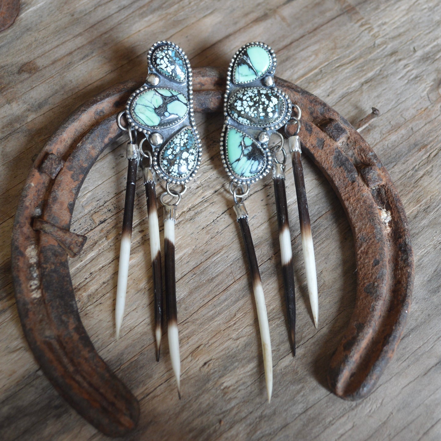 Mismatch Quill Stud Earrings