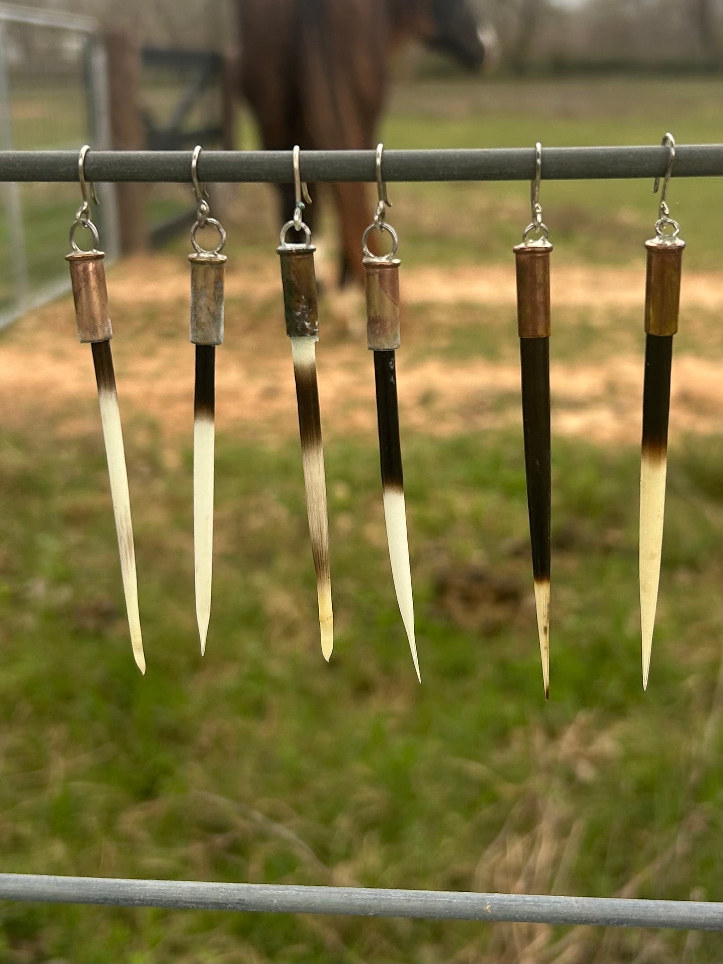 Porcupine quill earrings