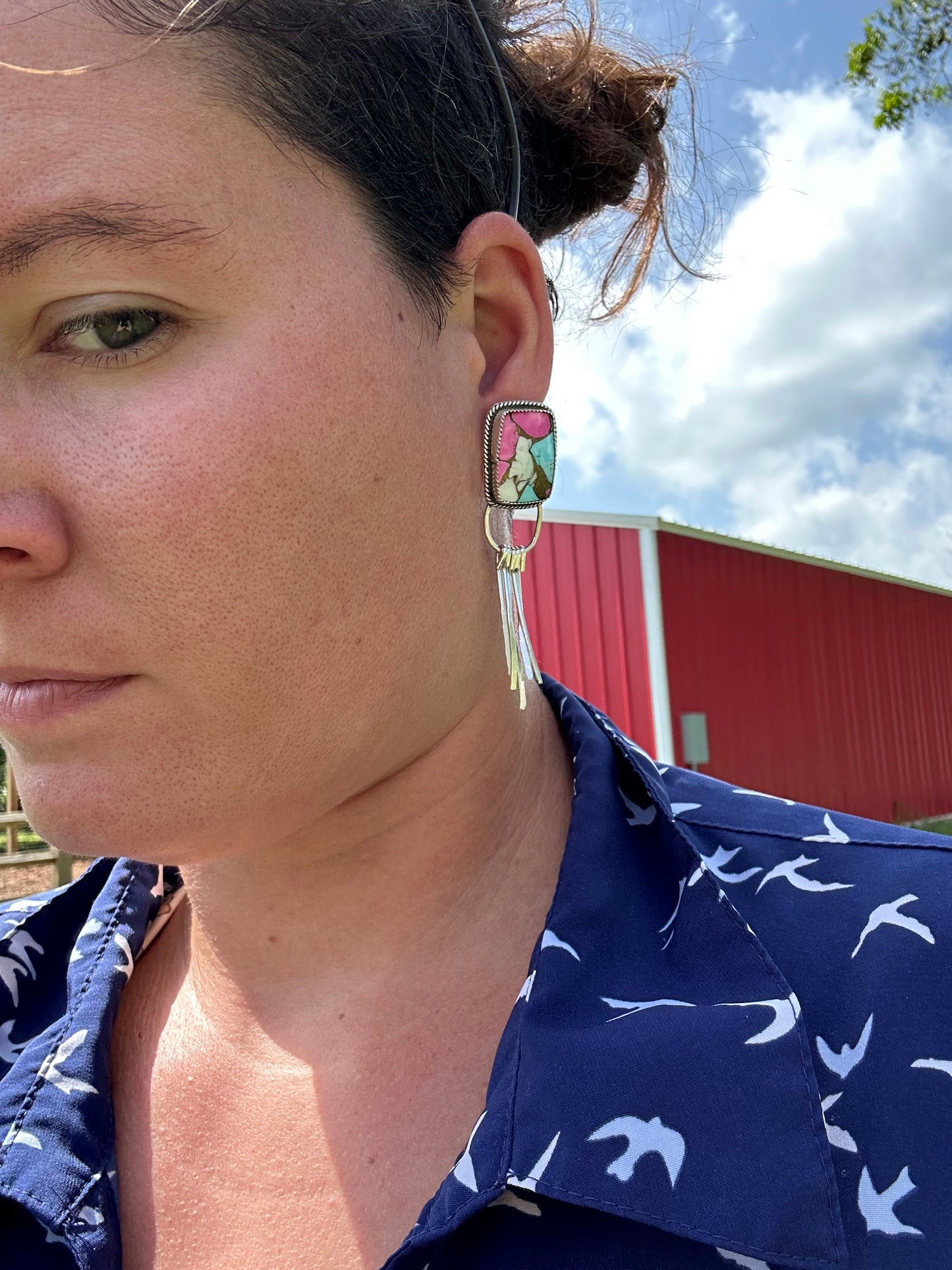 Cotton Candy Studs