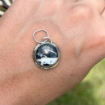 Penny white Buffalo coin pendant