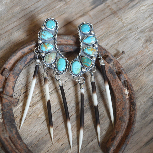 Matching Ear Crawler Quill Earrings