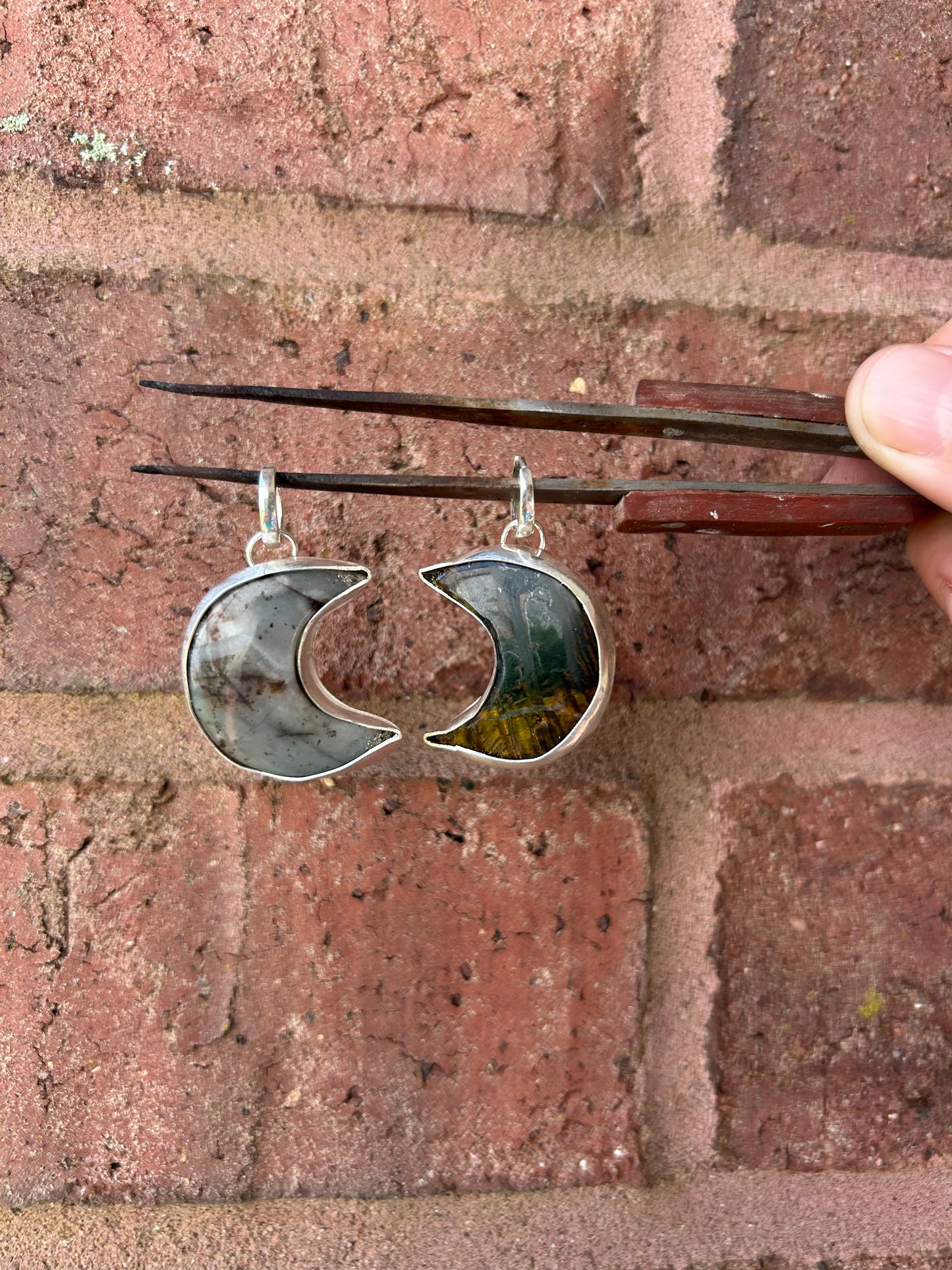 Moon Huggie Earrings