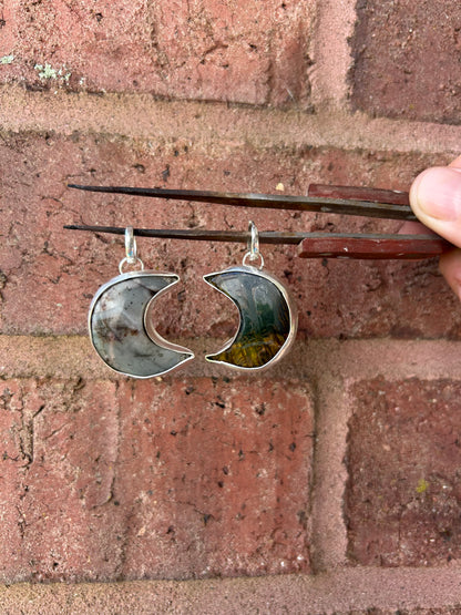 Moon Huggie Earrings