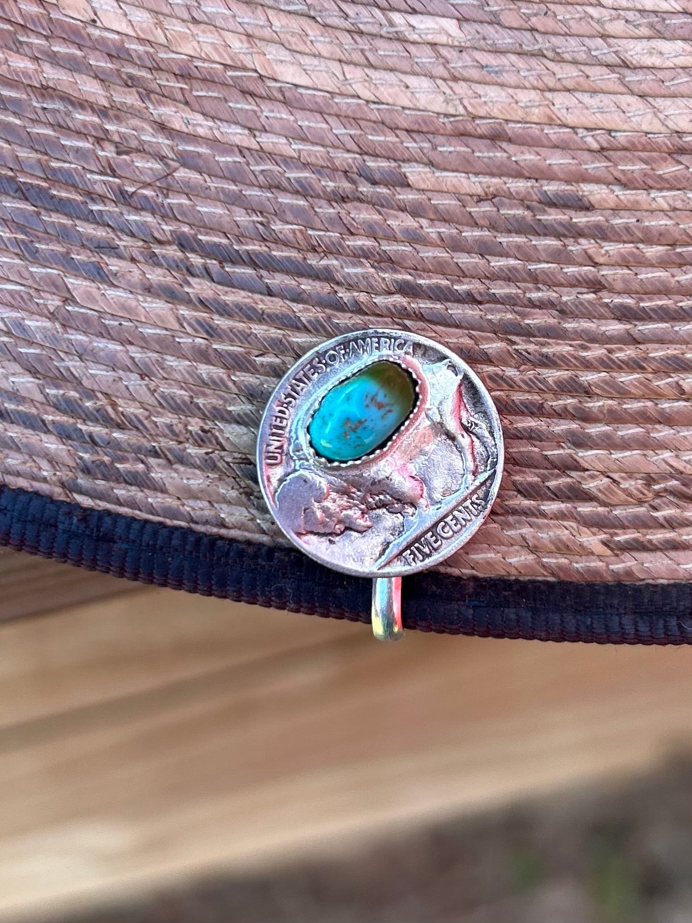 Buffalo nickel hat clips