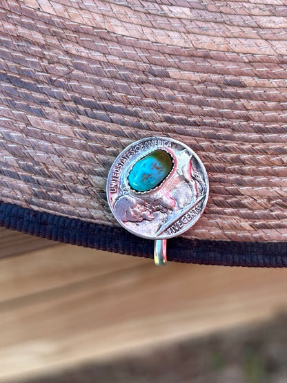Buffalo nickel hat clips