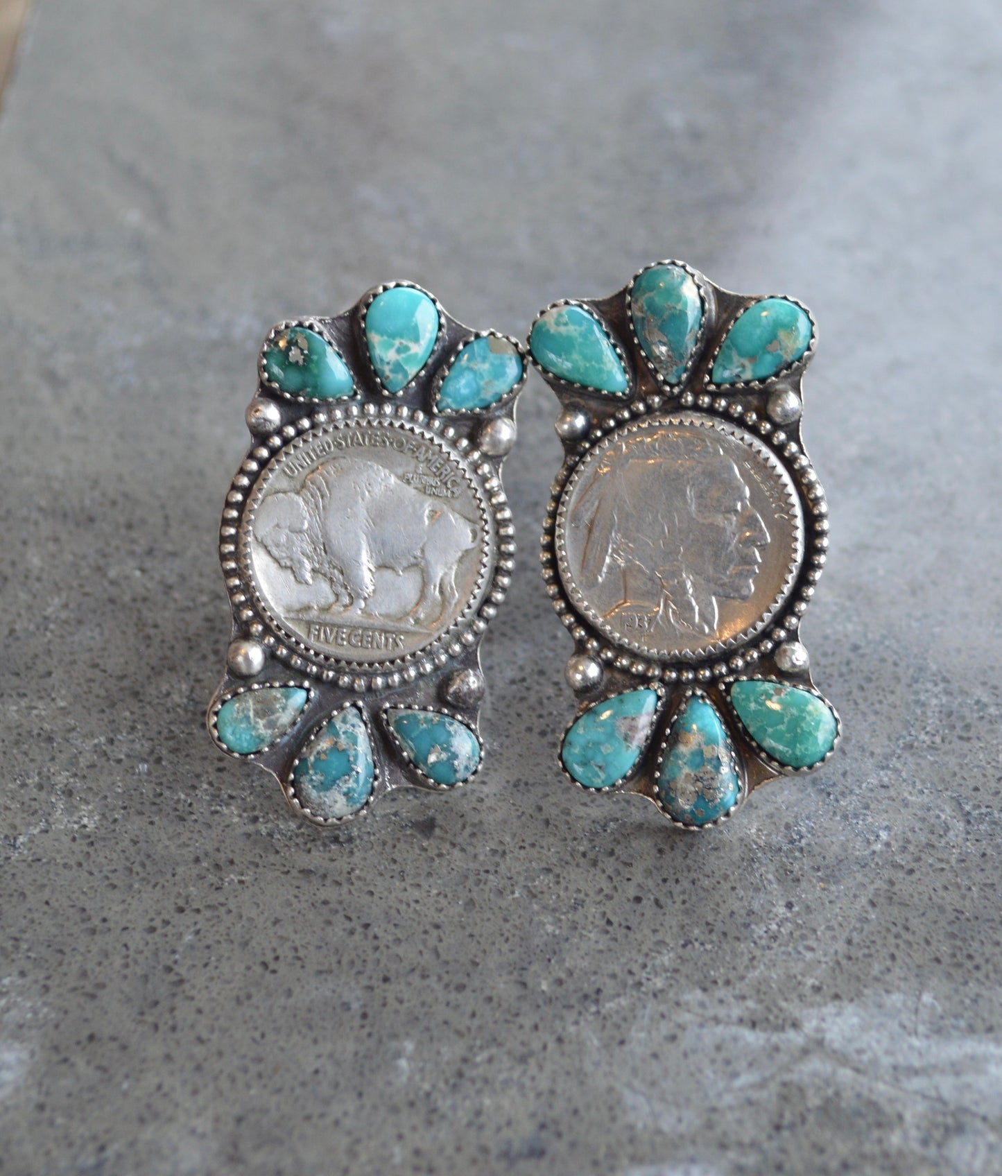 Buffalo Nickel Turquoise Ring