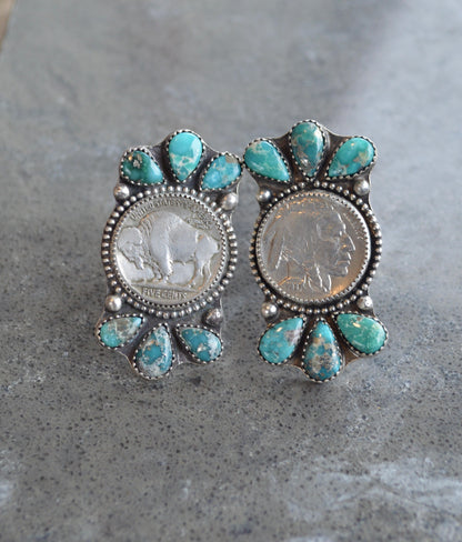Buffalo Nickel Turquoise Ring