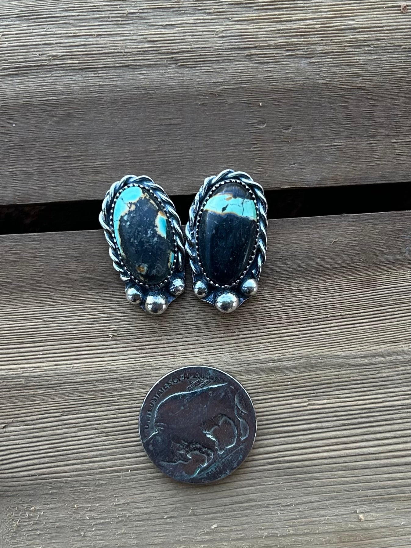 Black Jack Oval Studs