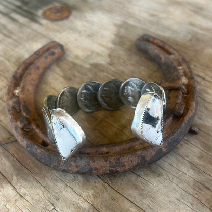 White Buffalo Buffalo Nickel Cuff
