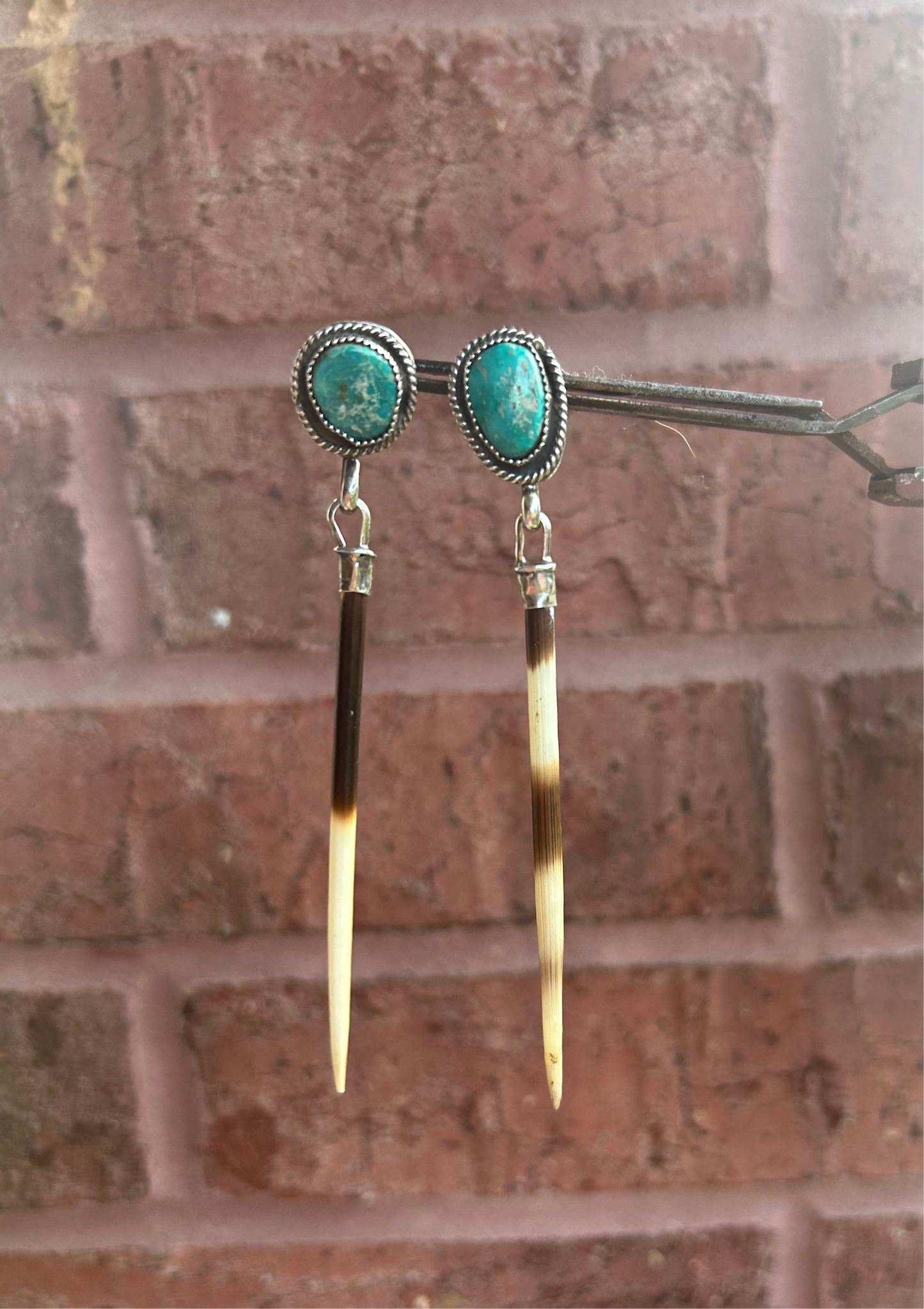 White Water Turquoise Earrings