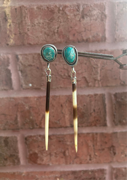 White Water Turquoise Earrings