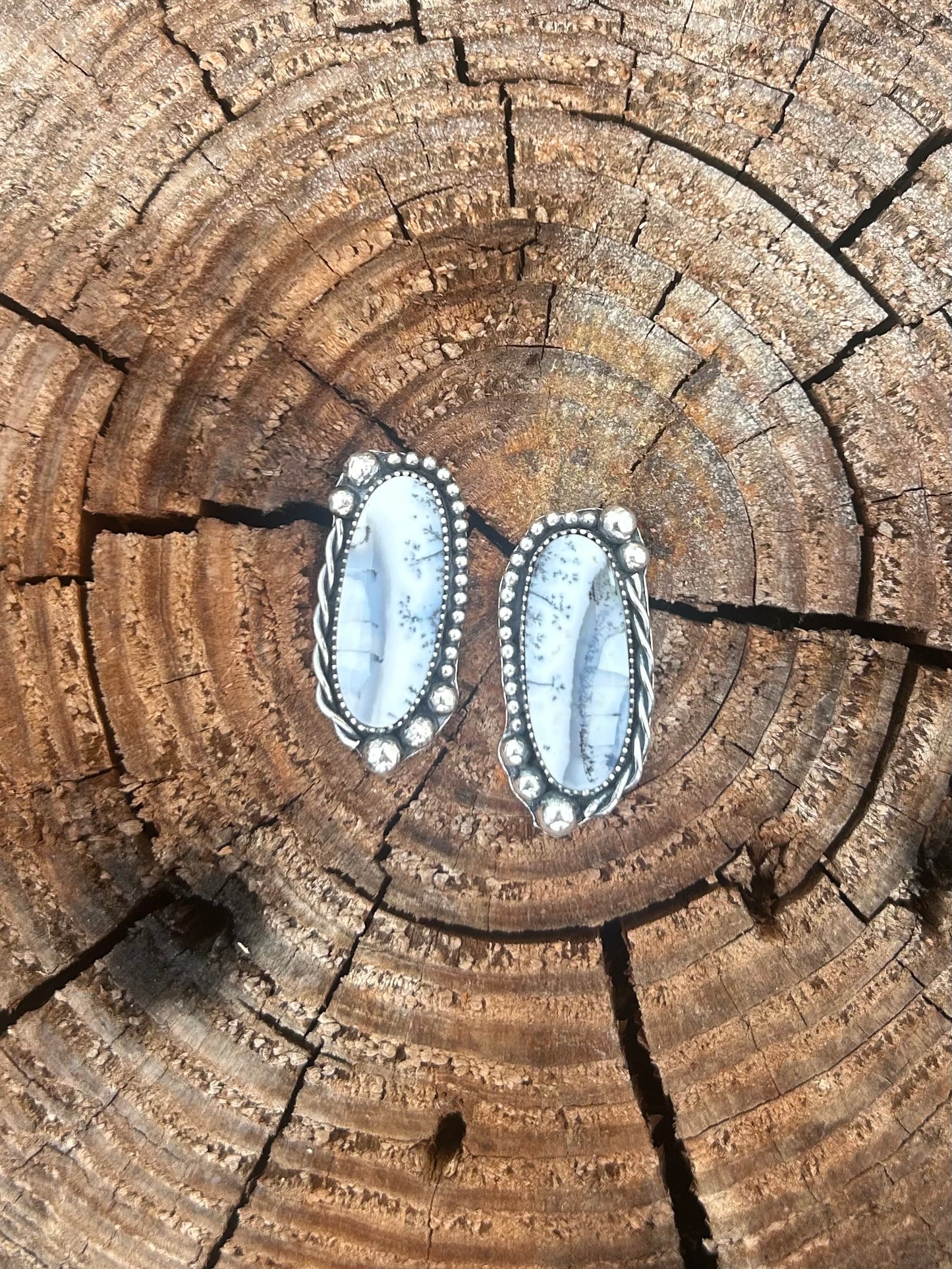 Dendritic Agate Earrings