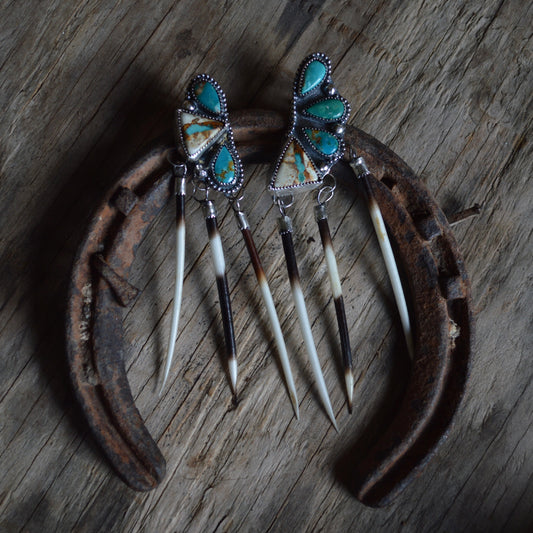 Royston Mismatch Quill Earrings