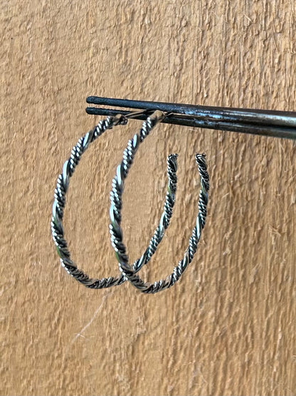 Fancy Twisted Hoops