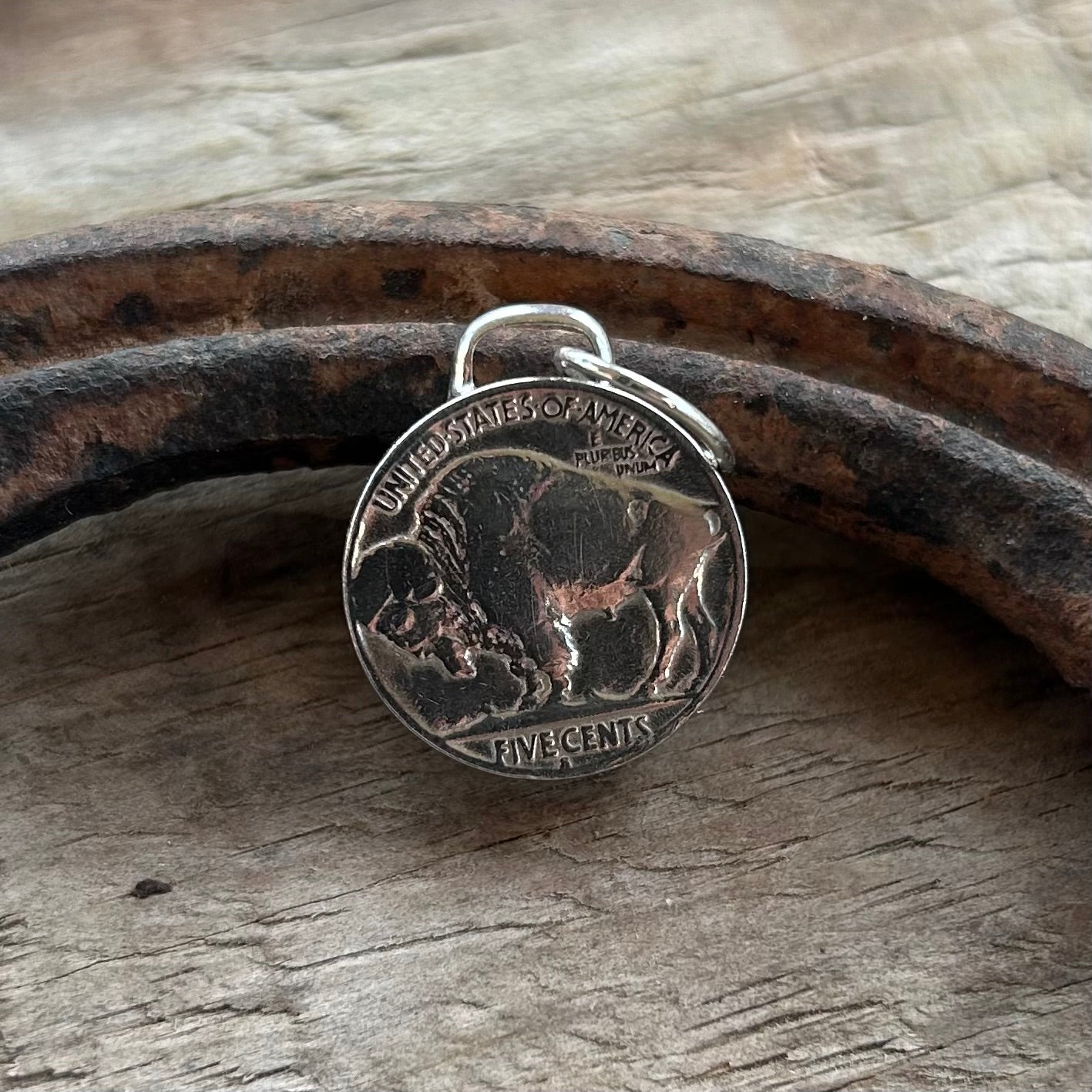 Lucien Variscite Buffalo Nickel Pendant