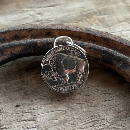 Lucien Variscite Buffalo Nickel Pendant