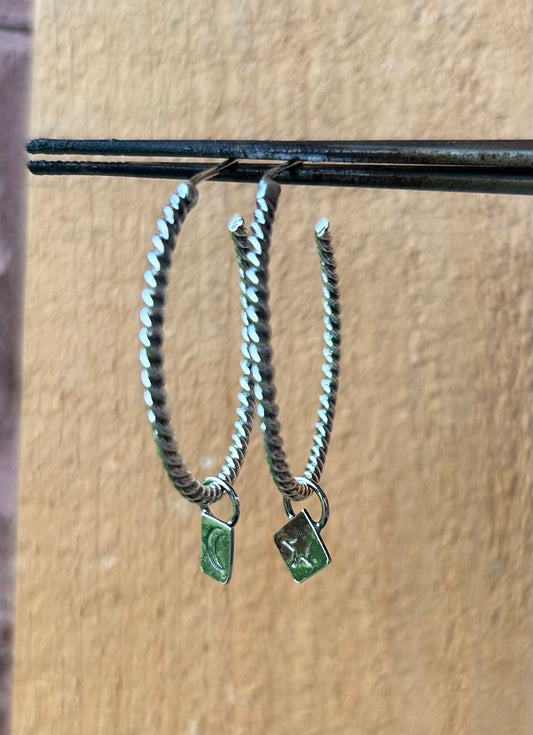 Star & Moon Twist Hoops