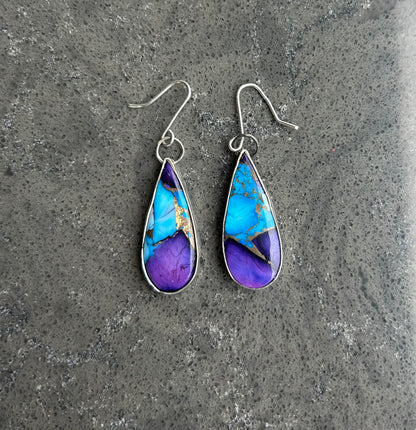 Ice blue dahlia dangles