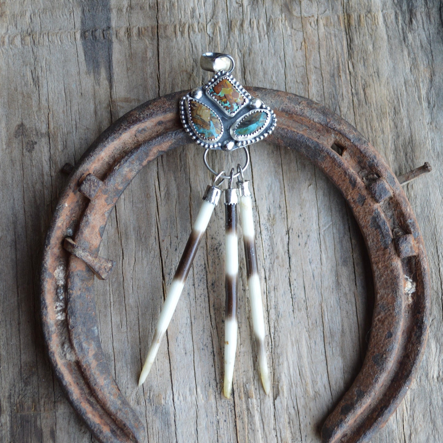 Blue Diamond Quill Pendant