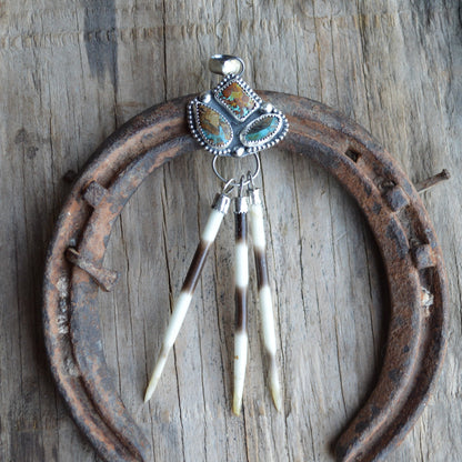 Blue Diamond Quill Pendant