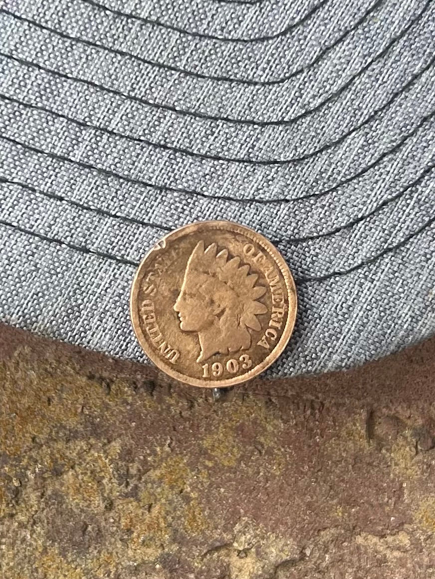 Indian head penny hat clip