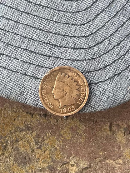 Indian head penny hat clip