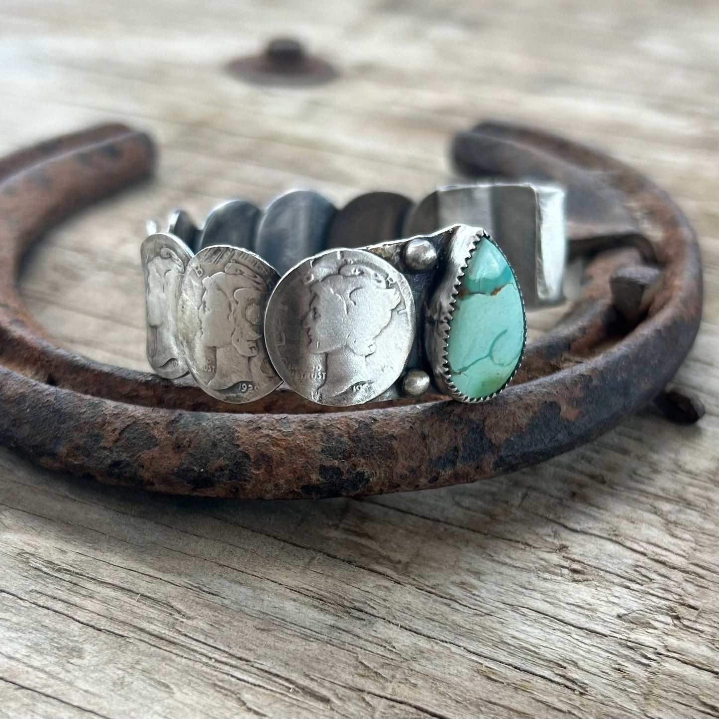 Dime Turquoise Cuff