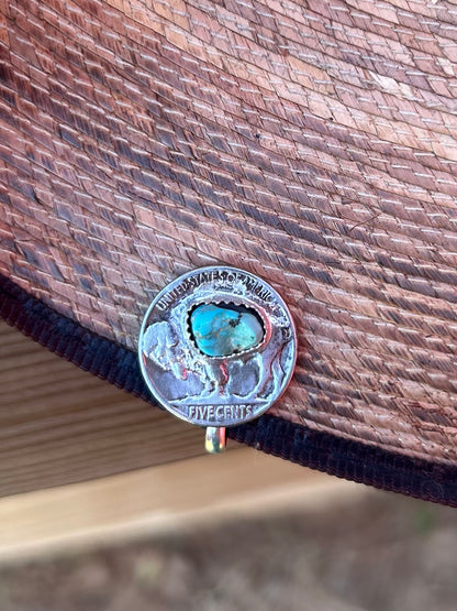 Buffalo nickel hat clips
