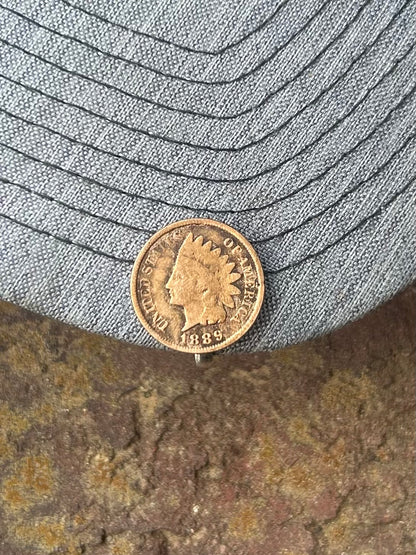Indian head penny hat clip