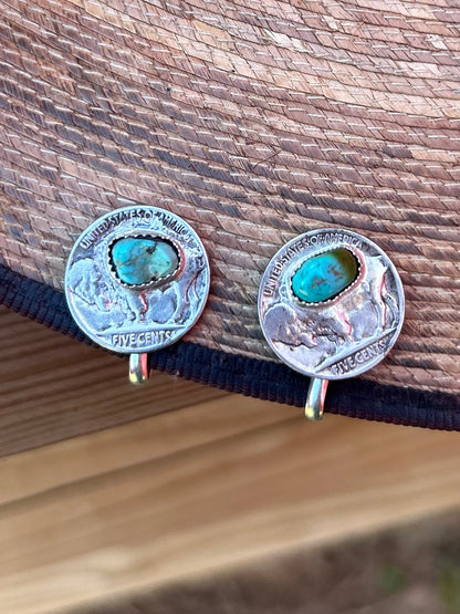 Buffalo nickel hat clips
