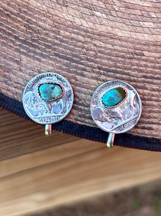 Buffalo nickel hat clips