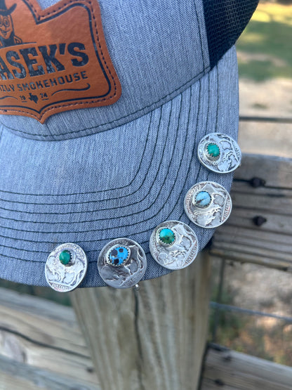 Buffalo Nickel Hat Clips