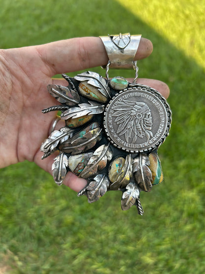 Second half payment of custom Indian skull pendant