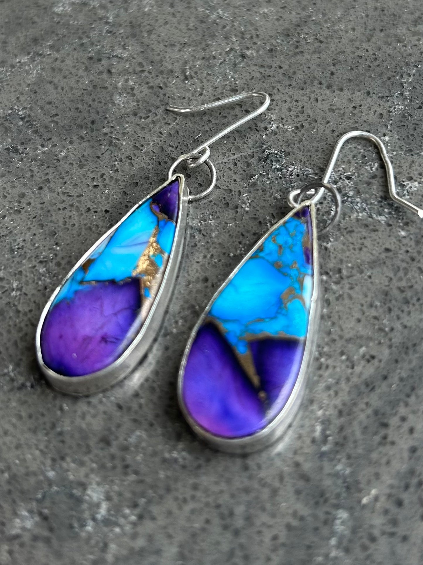 Ice blue dahlia dangles