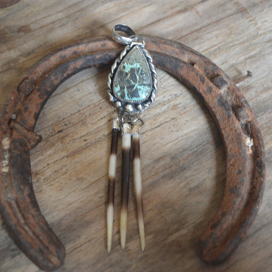 Blue Diamond Quill Pendant