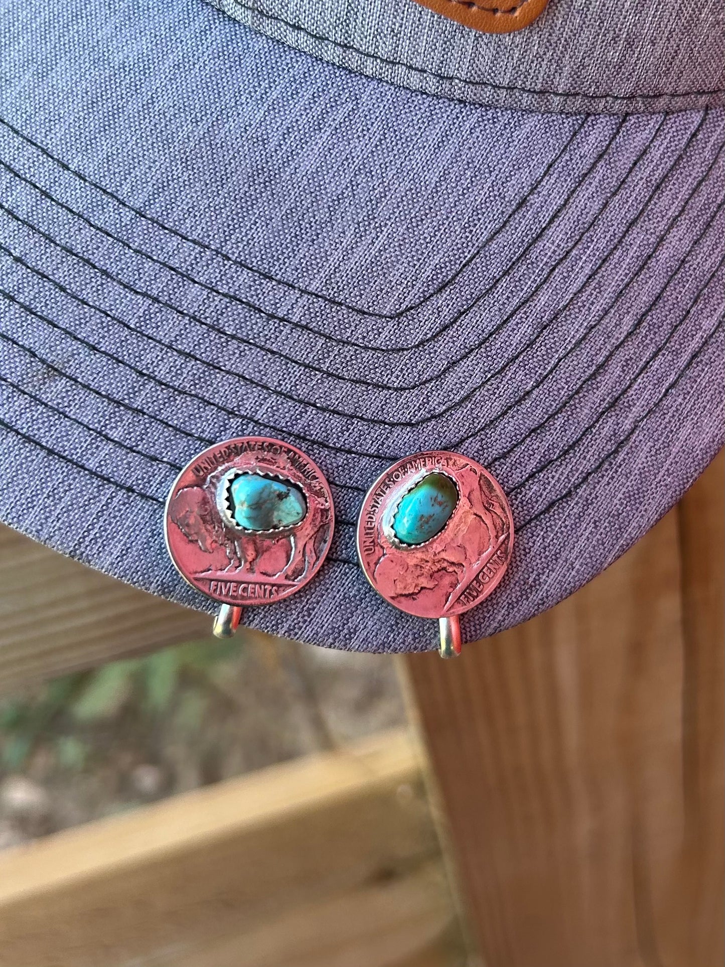 Buffalo nickel hat clips