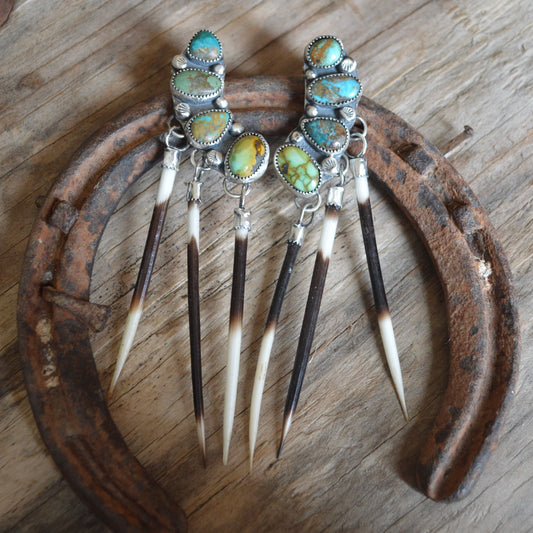 Turquoise Crawler Earrings