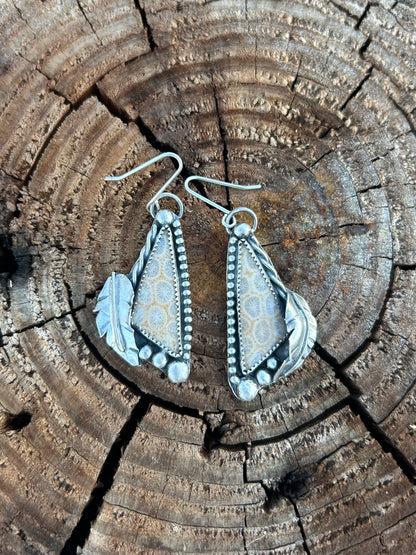 Fossil Corral Earrings