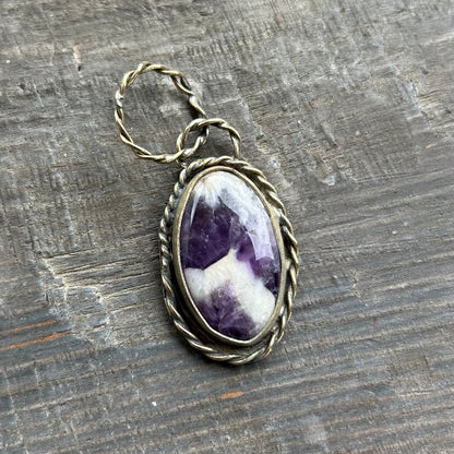 Amethyst Brass Pendant