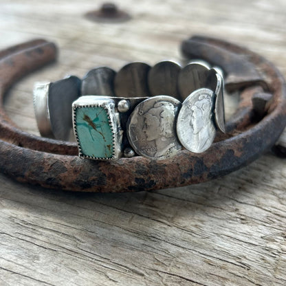 Dime Turquoise Cuff