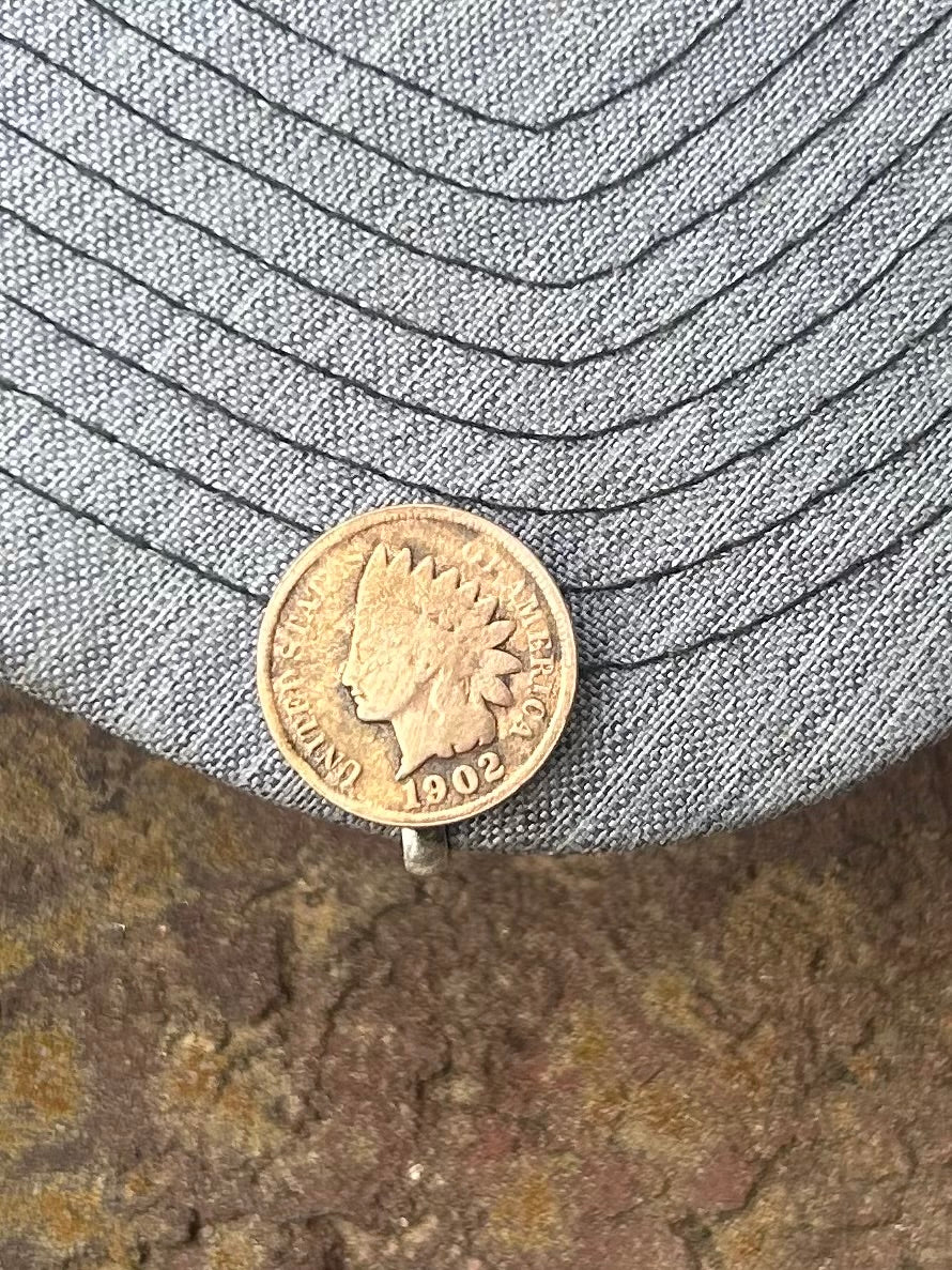 Indian head penny hat clip
