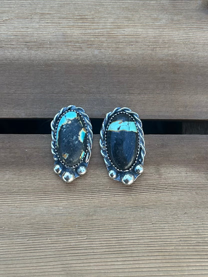 Black Jack Oval Studs