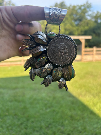 Second half payment of custom Indian skull pendant