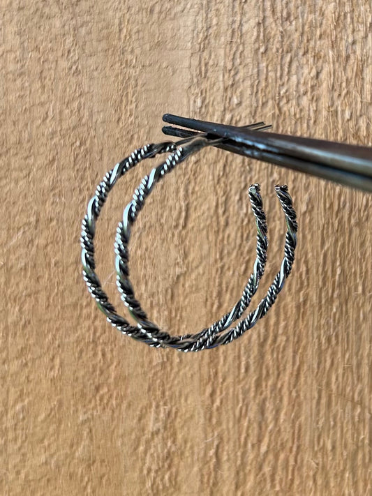 Fancy Twisted Hoops