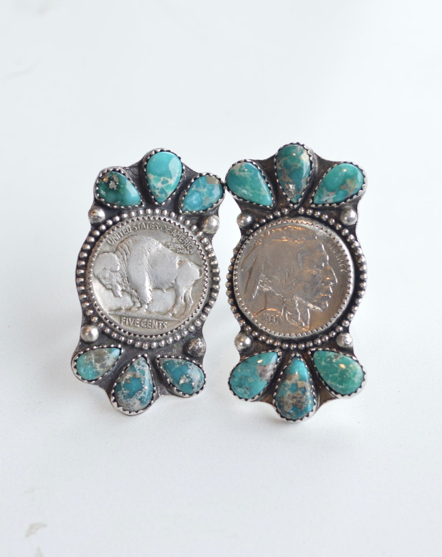 Buffalo Nickel Turquoise Ring