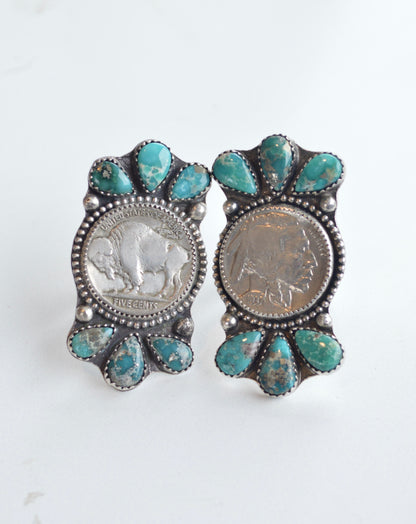 Buffalo Nickel Turquoise Ring
