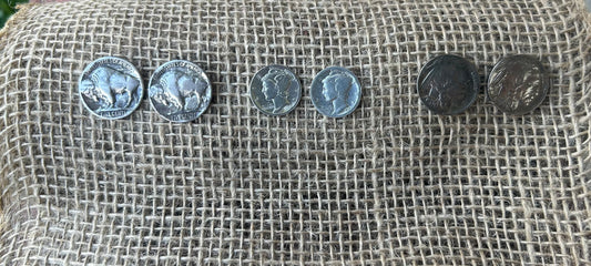 Coin stud earrings