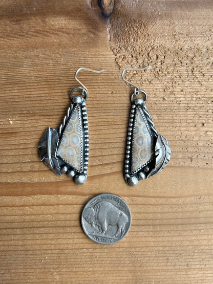 Fossil Corral Earrings