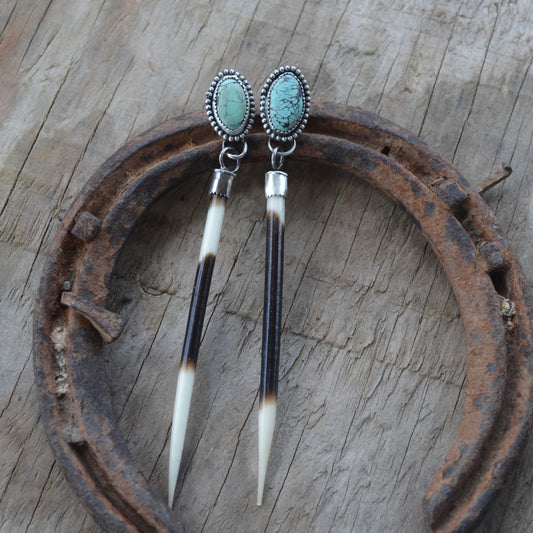 Turquoise Quill Earrings